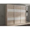 Шкафы-купе 3-х дверный Кааппи 8 белый, дуб кастелло серый 