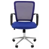 Компьютерное кресло 698 хром, синий, сетка, текстиль Компьютерное кресло 698 хром, синий, сетка, текстиль