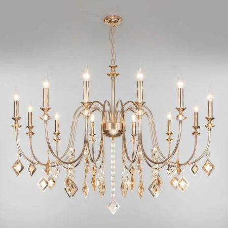 Люстра Eurosvet 10120/12 золото/тонированный хрусталь Strotskis Smart (10110/12) Telao