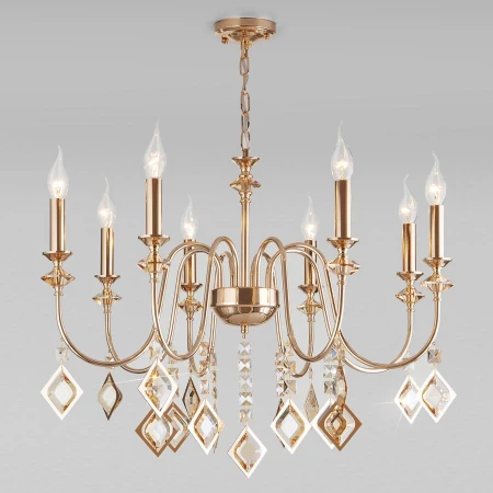 Люстра Eurosvet 10120/8 золото/тонированный хрусталь Strotskis Smart (10110/8) Telao