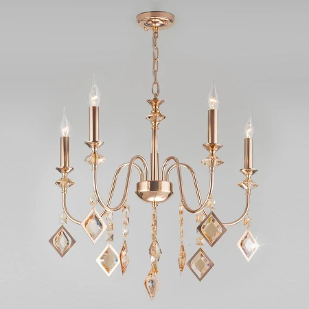 Люстра Eurosvet 10120/5 золото/тонированный хрусталь Strotskis Smart (10110/5) Telao