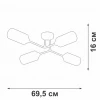 Потолочная люстра Vitaluce V4188-0/4PL