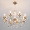 Подвесная люстра Eurosvet 10103/8 античная бронза/прозрачный хрусталь Strotskis Подвесная люстра Eurosvet 10103/8 античная бронза/прозрачный хрусталь Strotskis