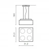 Подвесной светильник Azzardo Paulo 4 pendant 12V AZ2890