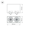 Потолочный светодиодный светильник Arlight SP-Cubus-S100x200-2x11W Day4000 023086(2)