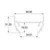 Закладной профиль для натяжного потолка Denkirs TR3050-AL