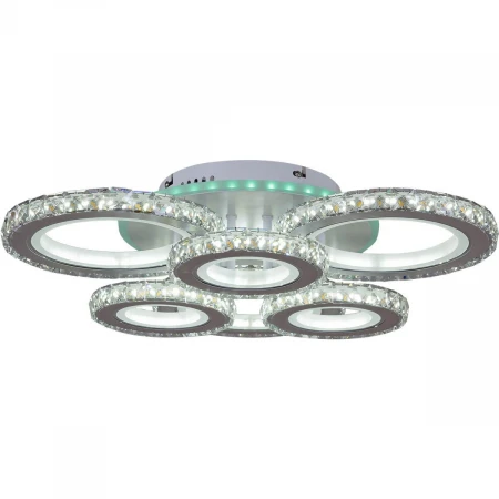 Потолочная светодиодная люстра Reluce 03900-0.3-3+3B WH+CR (RGB)