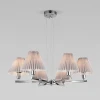 Подвесная люстра Eurosvet Peony 60136/6 хром/серый Подвесная люстра Eurosvet Peony 60136/6 хром/серый