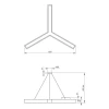 Подвесной светодиодный cветильник Geometria ЭРА Igrek SPO-144-B-40K-066 66Вт 4000К черный Б0050573