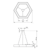 Подвесной светодиодный cветильник Geometria ЭРА Hexagon SPO-124-B-40K-051 51Вт 4000К черный Б0050557