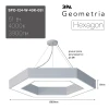 Подвесной светодиодный cветильник Geometria ЭРА Hexagon SPO-124-W-40K-051 51Вт 4000К белый Б0050556