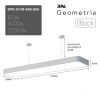 Подвесной светодиодный cветильник Geometria ЭРА Block SPO-111-W-40K-060 60Вт 4000К белый Б0050538