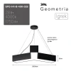 Подвесной светодиодный cветильник Geometria ЭРА Igrek SPO-141-B-40K-028 28Вт 4000К черный Б0050567