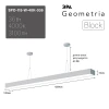 Подвесной светодиодный cветильник Geometria ЭРА Block SPO-115-W-40K-036 36Вт 4000К белый Б0050546