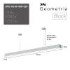 Подвесной светодиодный cветильник Geometria ЭРА Block SPO-116-W-40K-024 24Вт 4000К белый Б0050548