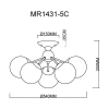 Потолочная люстра MyFar Kate MR1431-5C Потолочная люстра MyFar Kate MR1431-5C