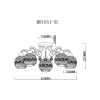 Потолочная люстра MyFar Frank MR1651-5C Потолочная люстра MyFar Frank MR1651-5C