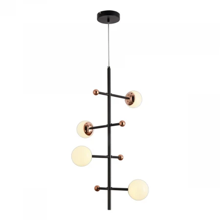 Подвесная светодиодная люстра Natali Kovaltseva Loft Led Lamps 81338 Gold Black