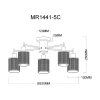 Потолочная люстра MyFar Solo MR1441-5C