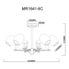 Потолочная люстра MyFar Diana MR1641-6C Потолочная люстра MyFar Diana MR1641-6C