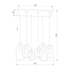 Подвесная люстра TK Lighting 1027 Marco Graphite