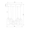 Подвесная люстра TK Lighting 1027 Marco Graphite