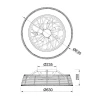 Потолочная светодиодная люстра-вентилятор Mantra INDONESIA 7810 Потолочная светодиодная люстра-вентилятор Mantra INDONESIA 7810