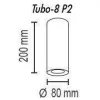 Потолочный светильник TopDecor Tubo8 P2 12 R