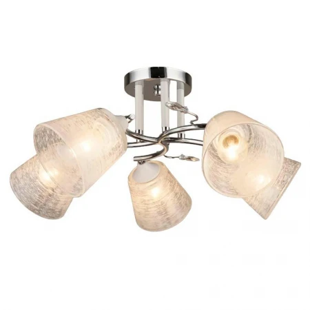 Потолочная люстра ЭкономСвет 12215/5CR+WT WCL