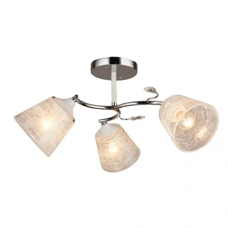Потолочная люстра ЭкономСвет 12215/3CR+WT WCL