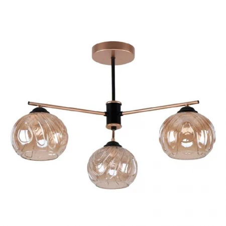 Потолочная люстра ЭкономСвет 13116/3B CPGD+MBK BR