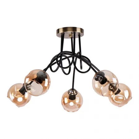 Потолочная люстра ЭкономСвет 26038/5BK+AB AMB