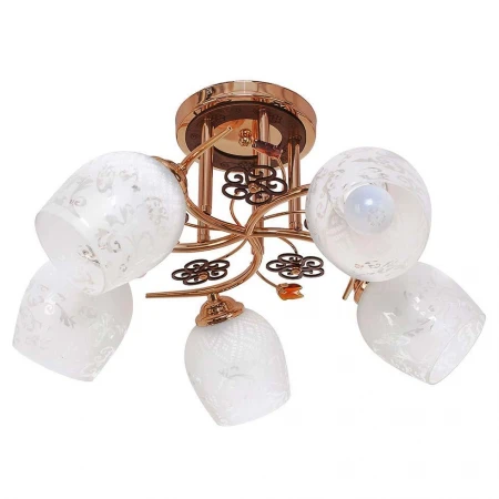 Потолочная люстра ЭкономСвет 1425YX/5FGD WT