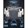 Потолочная люстра Seven Fires Vizer WD3618/4C-BK-CR-CL Потолочная люстра Seven Fires Vizer WD3618/4C-BK-CR-CL