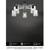 Потолочная люстра Seven Fires Vizer WD3618/5C-BK-CR-CL Потолочная люстра Seven Fires Vizer WD3618/5C-BK-CR-CL