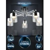 Потолочная люстра Seven Fires Vizer WD3618/5C-BK-CR-CL Потолочная люстра Seven Fires Vizer WD3618/5C-BK-CR-CL