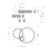 Подвесной светодиодный светильник Bogates Farfalla 90374/3