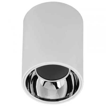 LIGHTING Светильник 4111 накладной потолочный под лампу GU10 белый/хром пластик IEK LT-UPB0-4111-GU10-1-K23