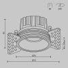 Встраиваемый светодиодный светильник Maytoni Round DL058-12W4K-TRS-BS