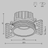 Встраиваемый светодиодный светильник Maytoni Round DL058-12W3K-TRS-BS