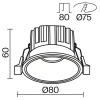 Встраиваемый светодиодный светильник Maytoni Round DL058-12W4K-BS