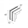 Коннектор L-образный вертикальный Italline Atom IT012-5033 black