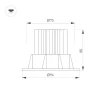 Встраиваемый светодиодный светильник Arlight MS-Atoll-Built-Turn-R94-10W Warm3000 044603