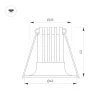 Встраиваемый светодиодный светильник Arlight MS-Foggy-Built-R45-5W Day4000 044622