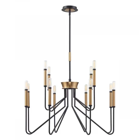 Люстра подвесная Alfa Light F1124-22 D850*H790 BK+GD