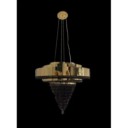 Люстра подвесная Alfa Light F2024-43 E14* 14 Позолото + черное стекло