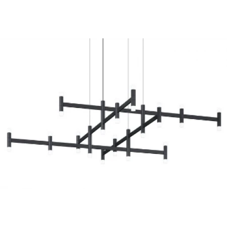 Люстра подвесная Alfa Light F3024-08 MAT BLACK