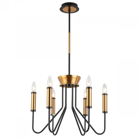 Люстра подвесная Alfa Light F1124-20 D650*H610 BK+GD