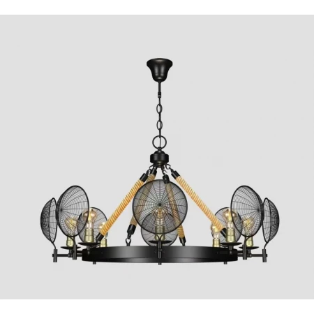 Люстра подвесная Alfa Light F3524-04 Black E27*8