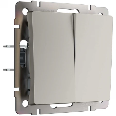 Выключатель двухклавишный проходной (дымчатый) W1222004/ a069458